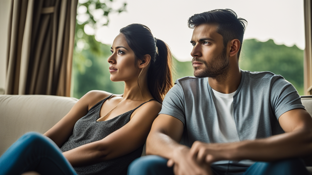 Conflict resolution strategies in relationships illustrated by emotional distance between partners