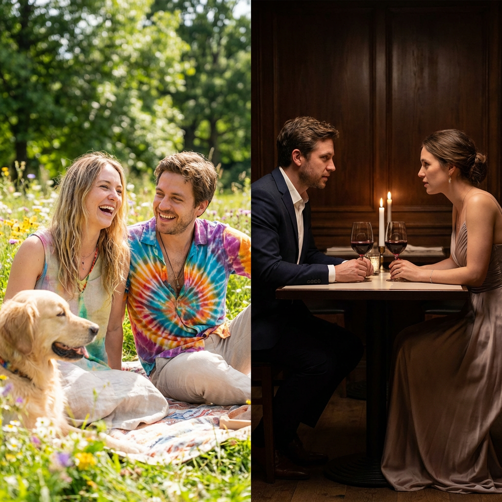 NSA in dating vs serious relationship comparison visual